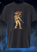 Skeleton Cowboy Smoking Hat Pierced Smoking Guns shirt