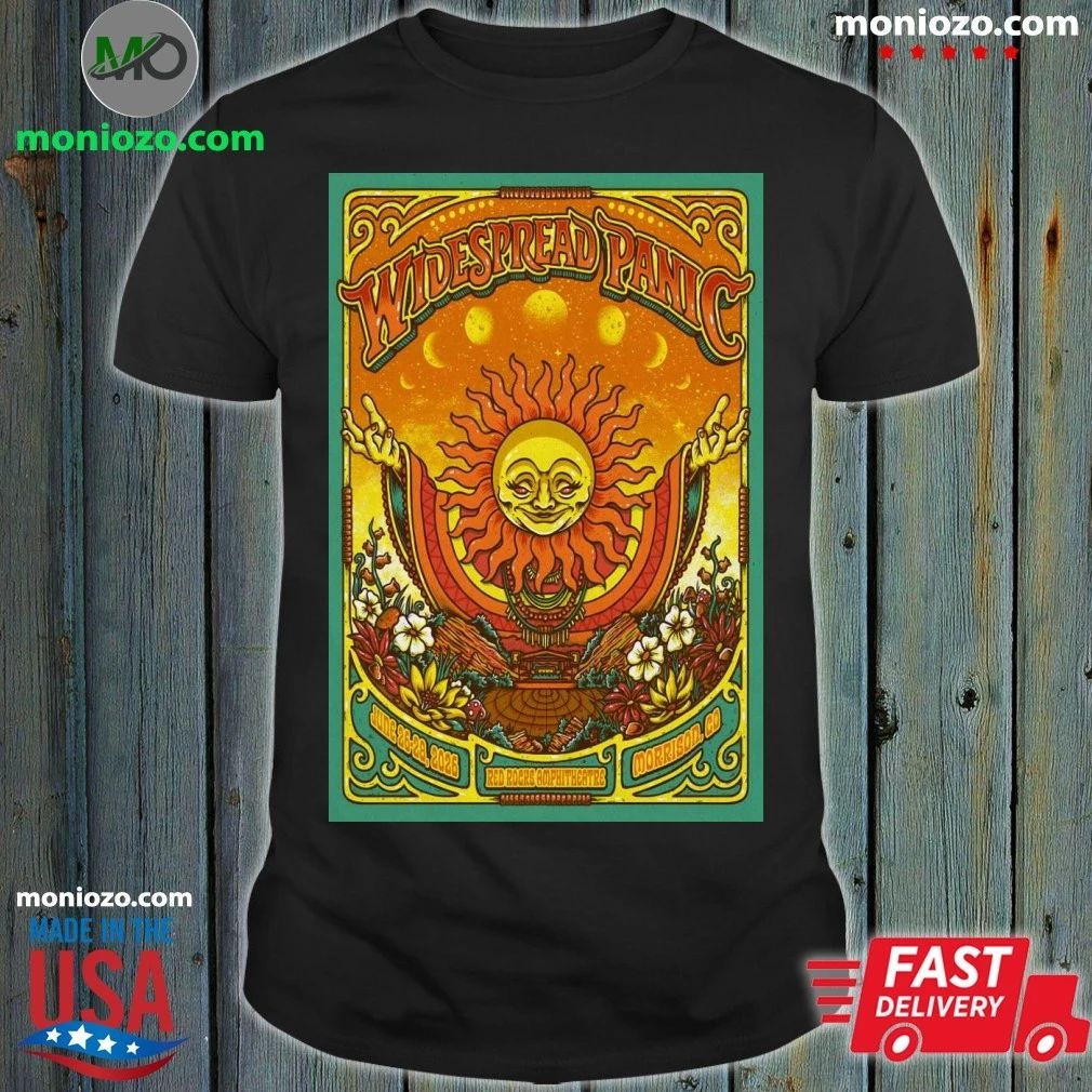 Original Widespread Panic June 26-28 2026 Red Rocks Amphitheatre In Morrison CO Poster T-Shirt