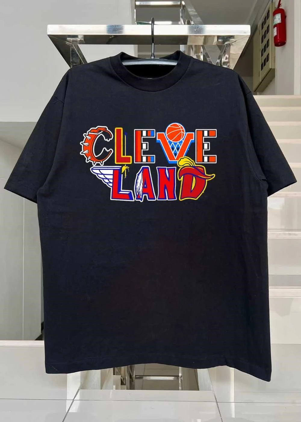 Cleveland Land Basketball Typography Multi shirt