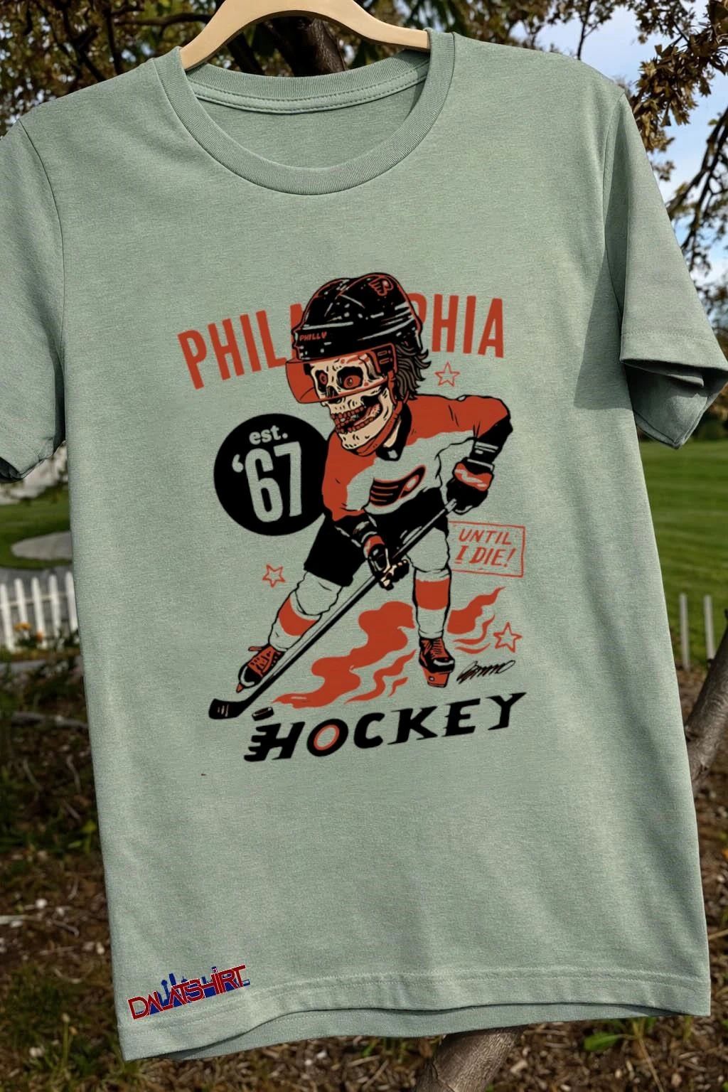 Philadelphia Hockey Est 67 Skeleton Player Until I Die shirt