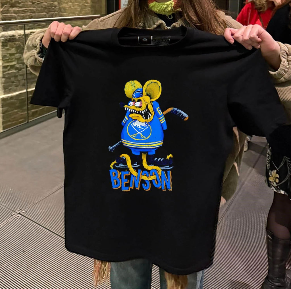 Buffalo Sabres Benson hockey Ed Roth Rat Fink shirt