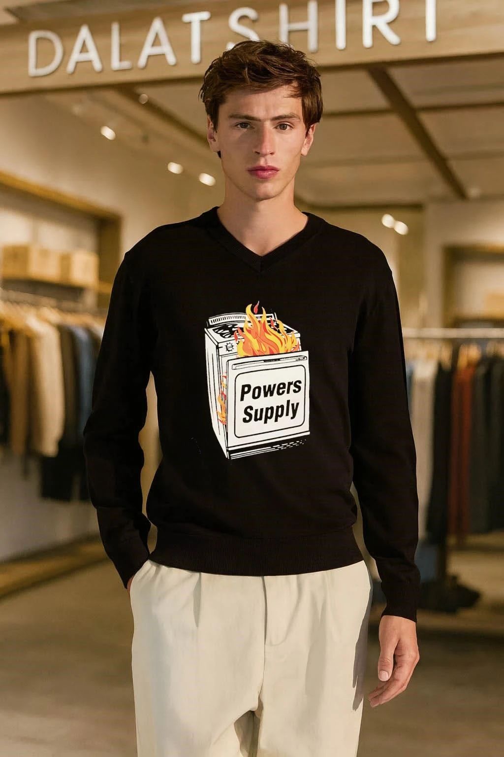 Burning Powers Supply Stove shirt