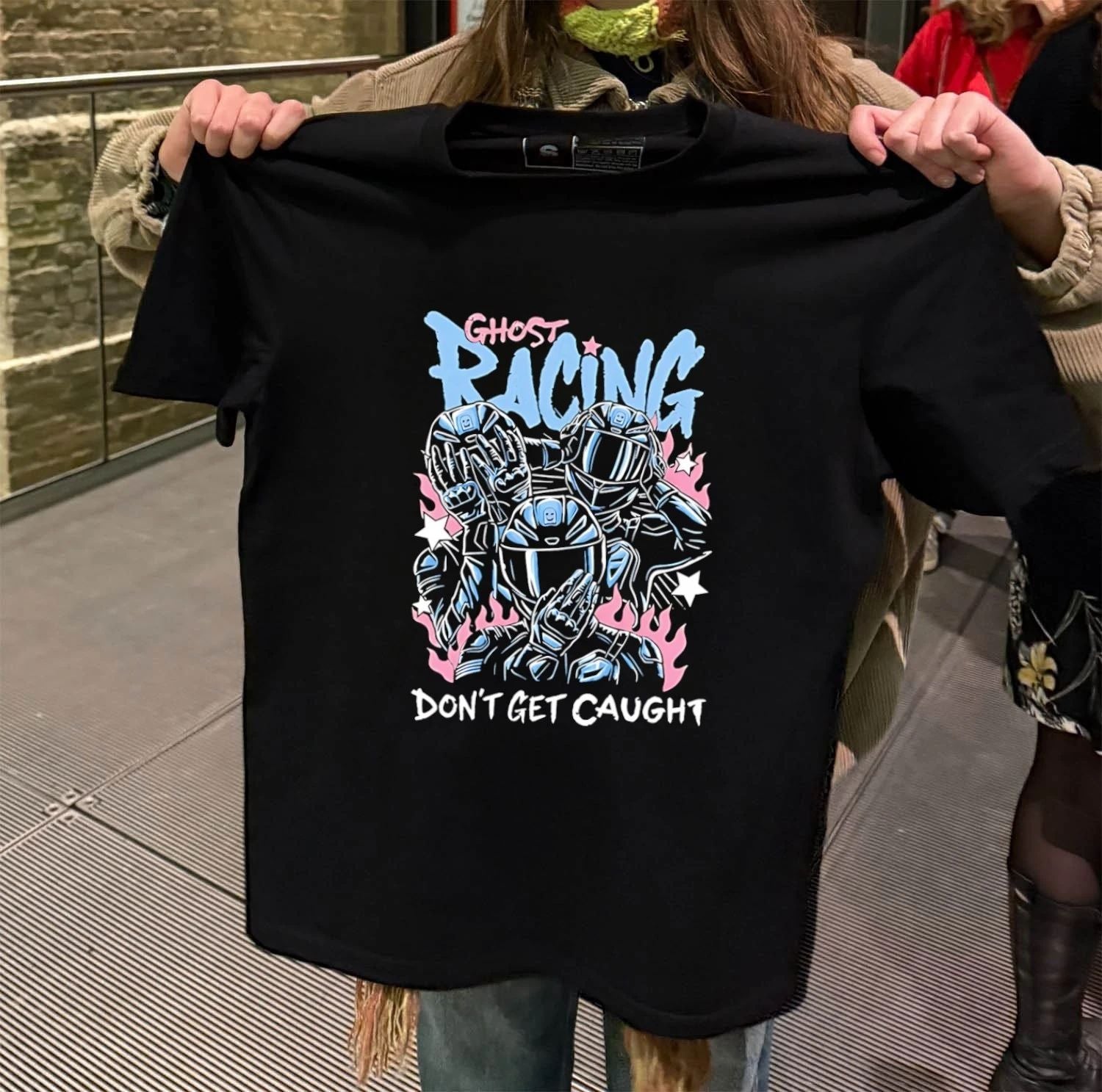 Ghost Racing Don’t Get Caught Bikers Helmet shirt