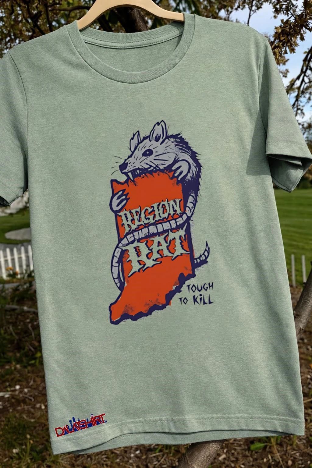 Region Rat Indiana State Map Tough To Kill shirt