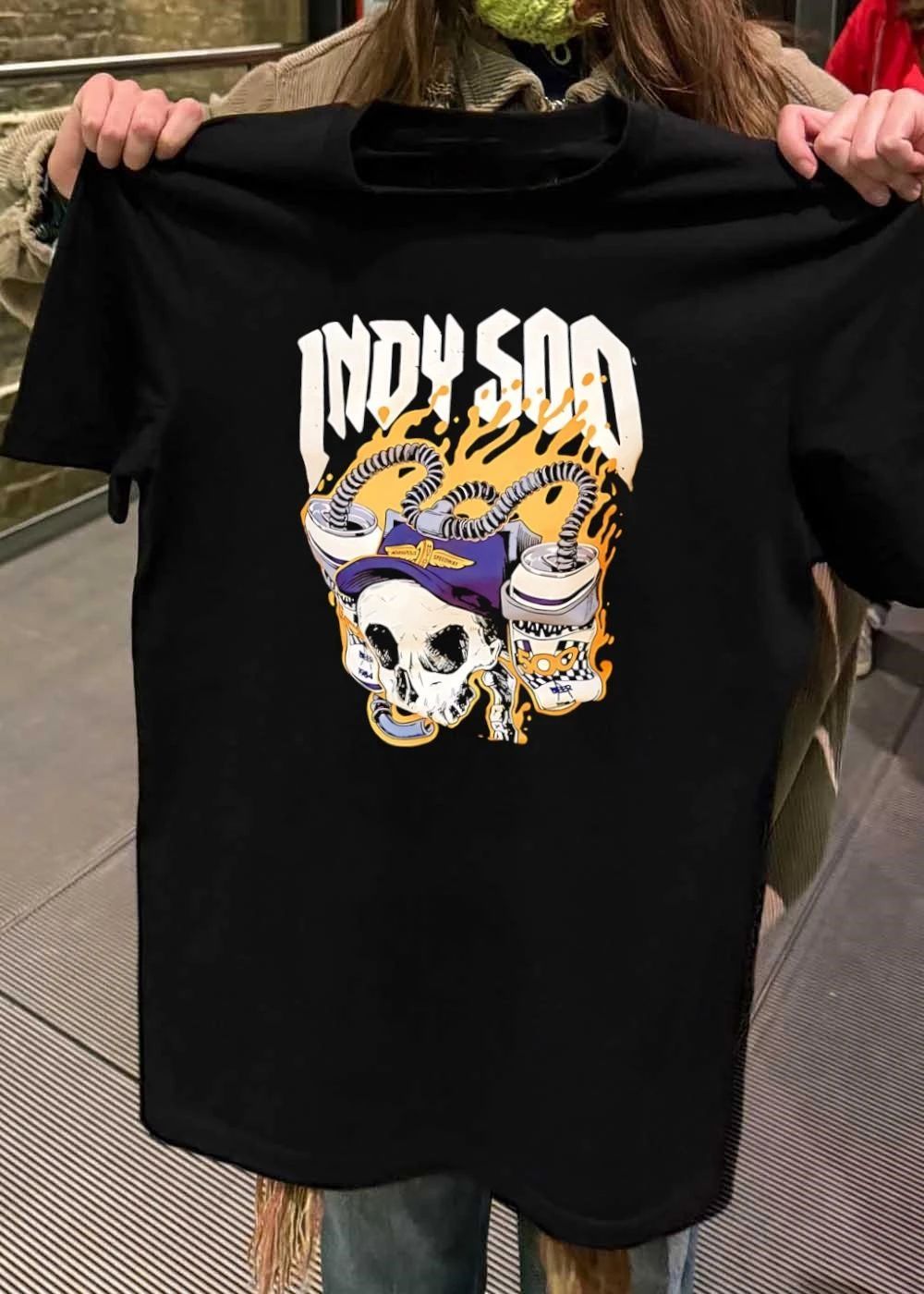 Indy 500 Skull Wearing Cap Drinking Beer shirt