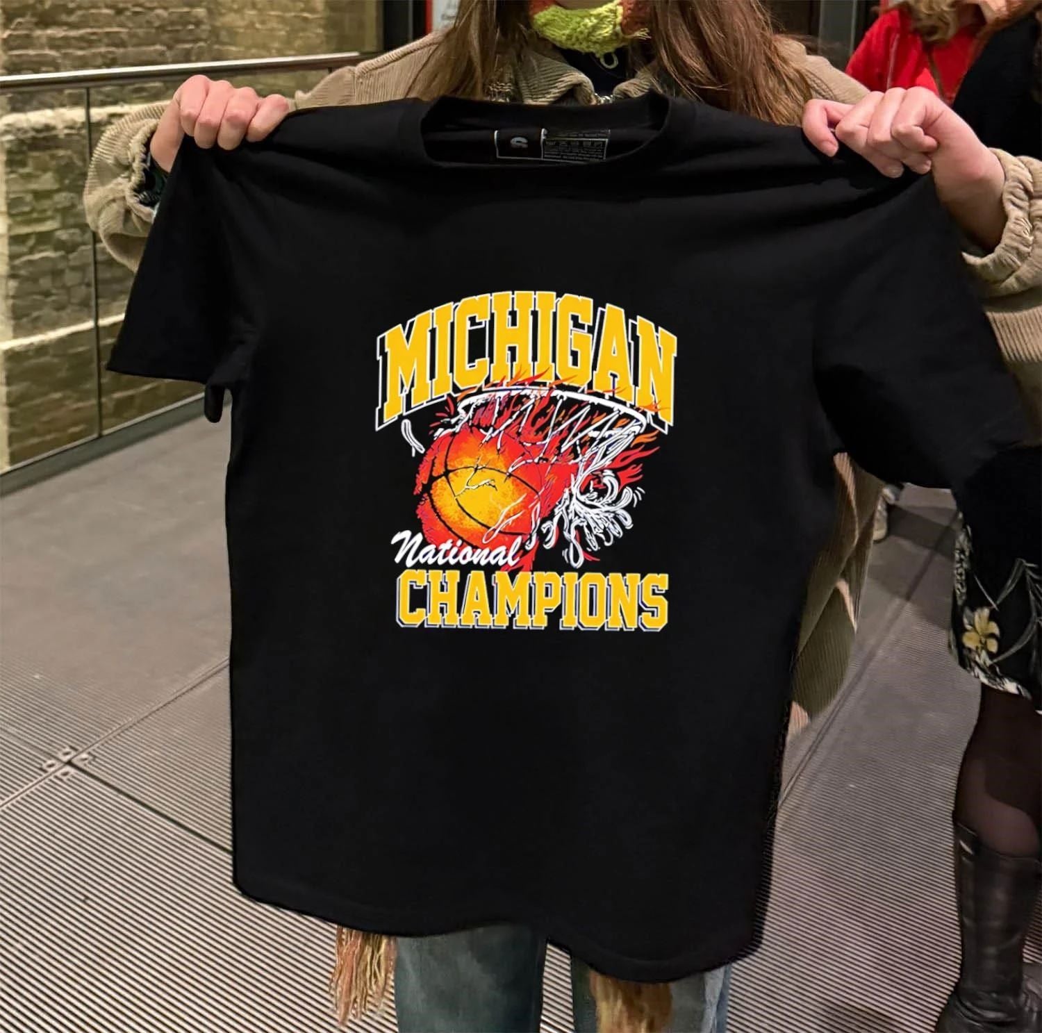 Michigan National Champions Flame basketball shirt