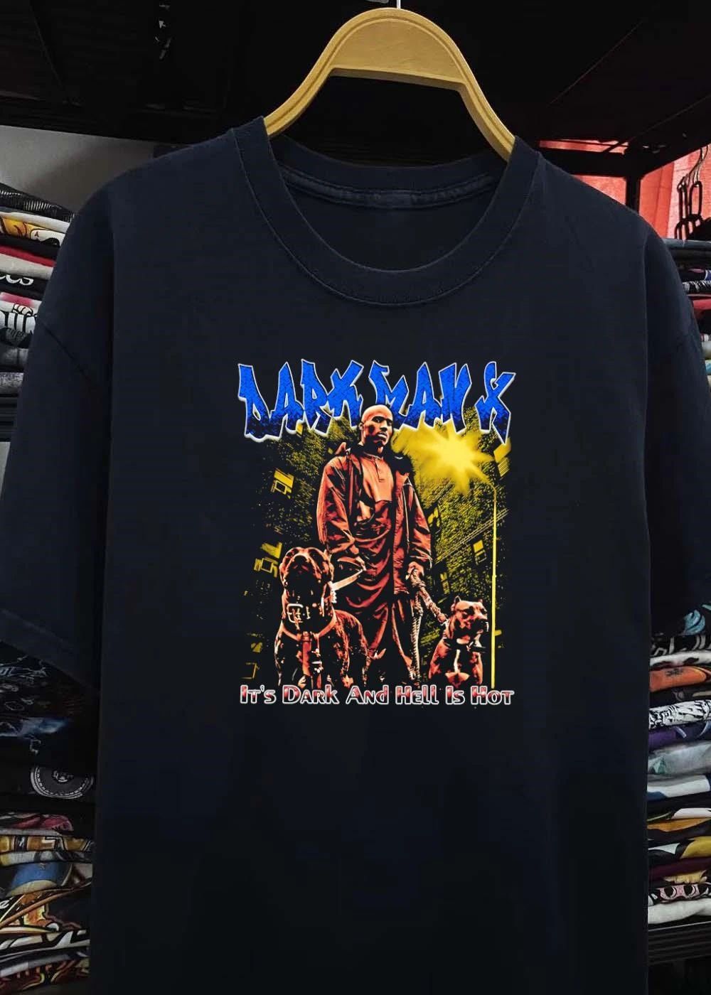 DMX Dark Man X It’s Dark And Hell Is Hot Album Art With Pitbull Dogs T-Shirt