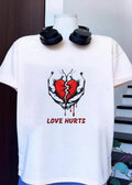 Love Hurts Bleeding Broken Heart shirt