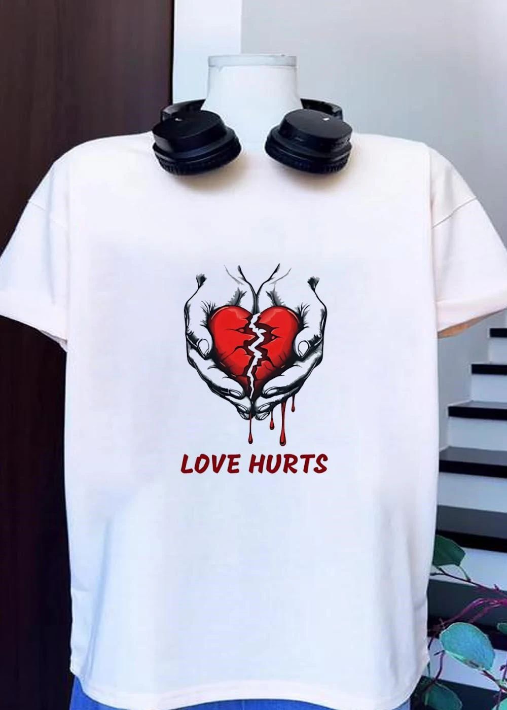 Love Hurts Bleeding Broken Heart shirt