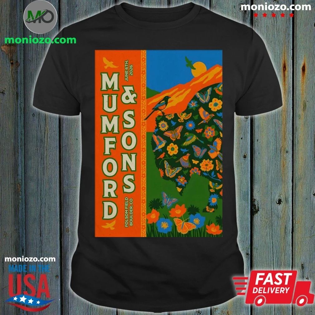 Original Mumford And Sons June 6 2026 Folsom Field in Boulder Colorado Poster T-Shirt