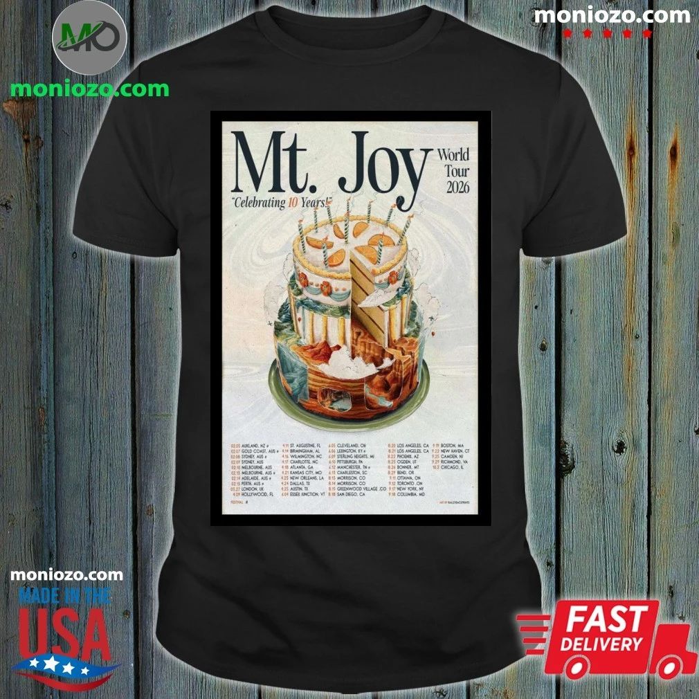 Original Mt Joy 2026 Celebrating 10 Years World Tour Poster Shirt