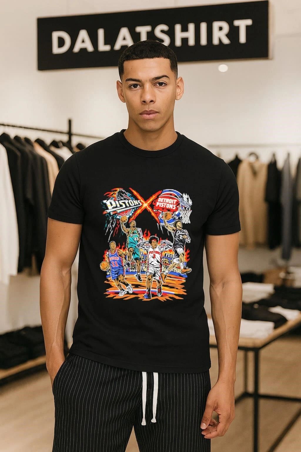 Detroit Pistons Basketball Players Fire shirt