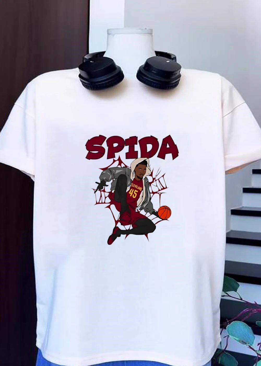 SPIDA Cleveland 45 Donovan Mitchell Spider Web Basketball shirt