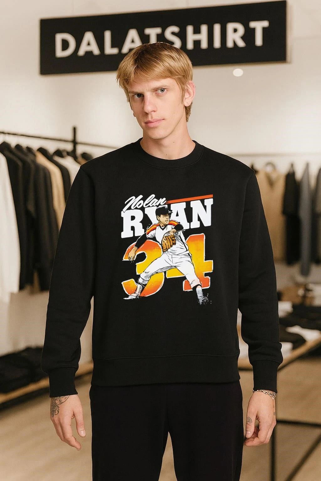 Nolan Ryan 34 Houston Retro player shirt
