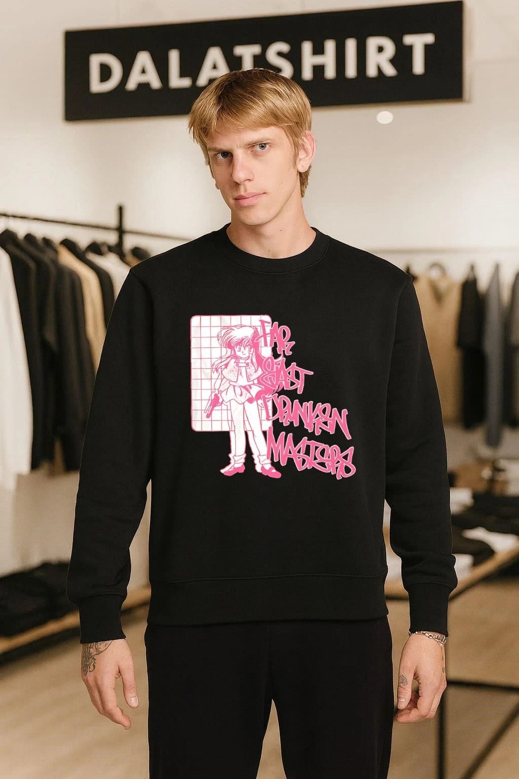 Far East Drunken Masters Anime Girl Pink Graffiti shirt