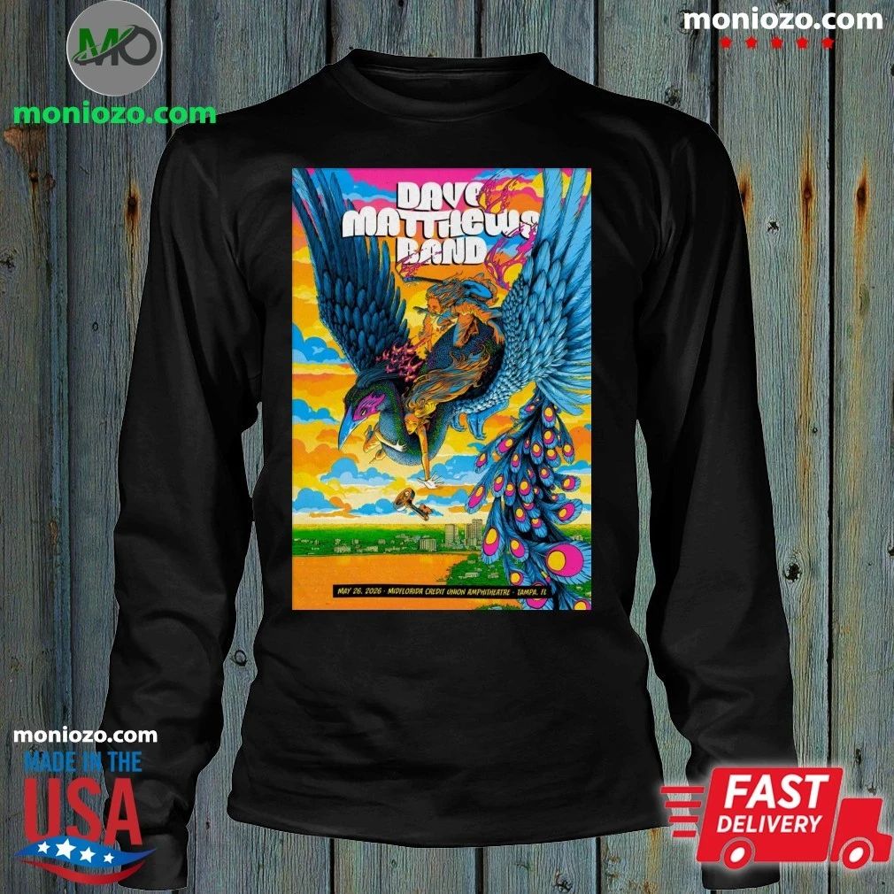 Dave Matthews Band May 26 2026 MIDFLORIDA Credit Union Amphitheatre In Tampa FL Poster Shirt