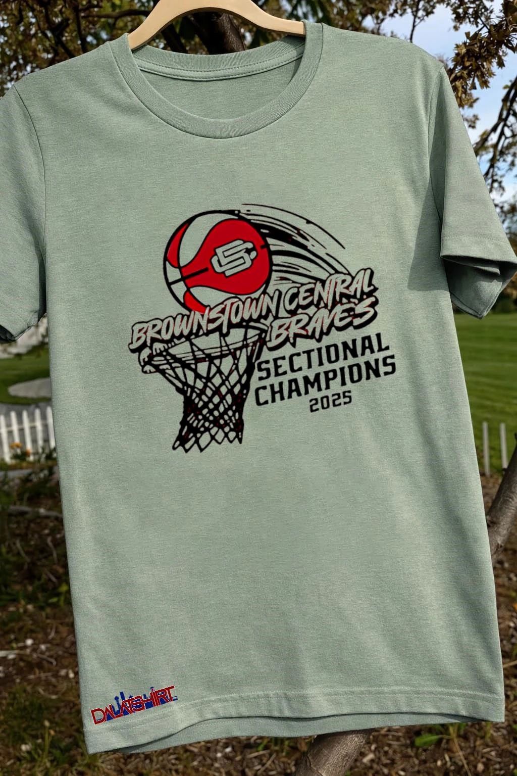 Brownstown Central Braves Sectional Champions 2025 shirt