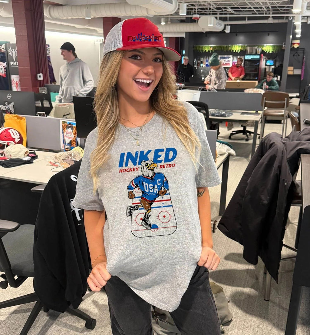 Inked Hockey Retro mascot shirt
