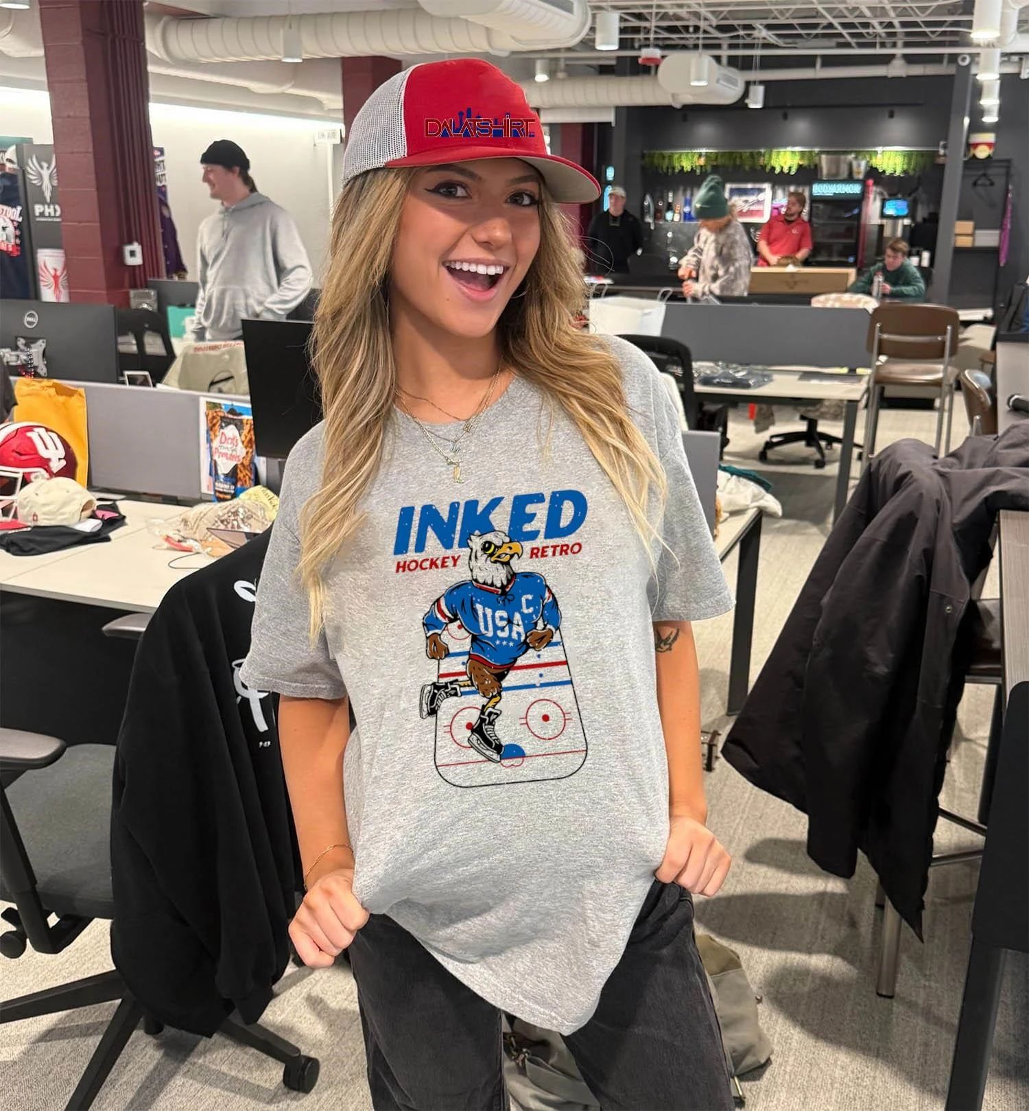 Inked Hockey Retro mascot shirt