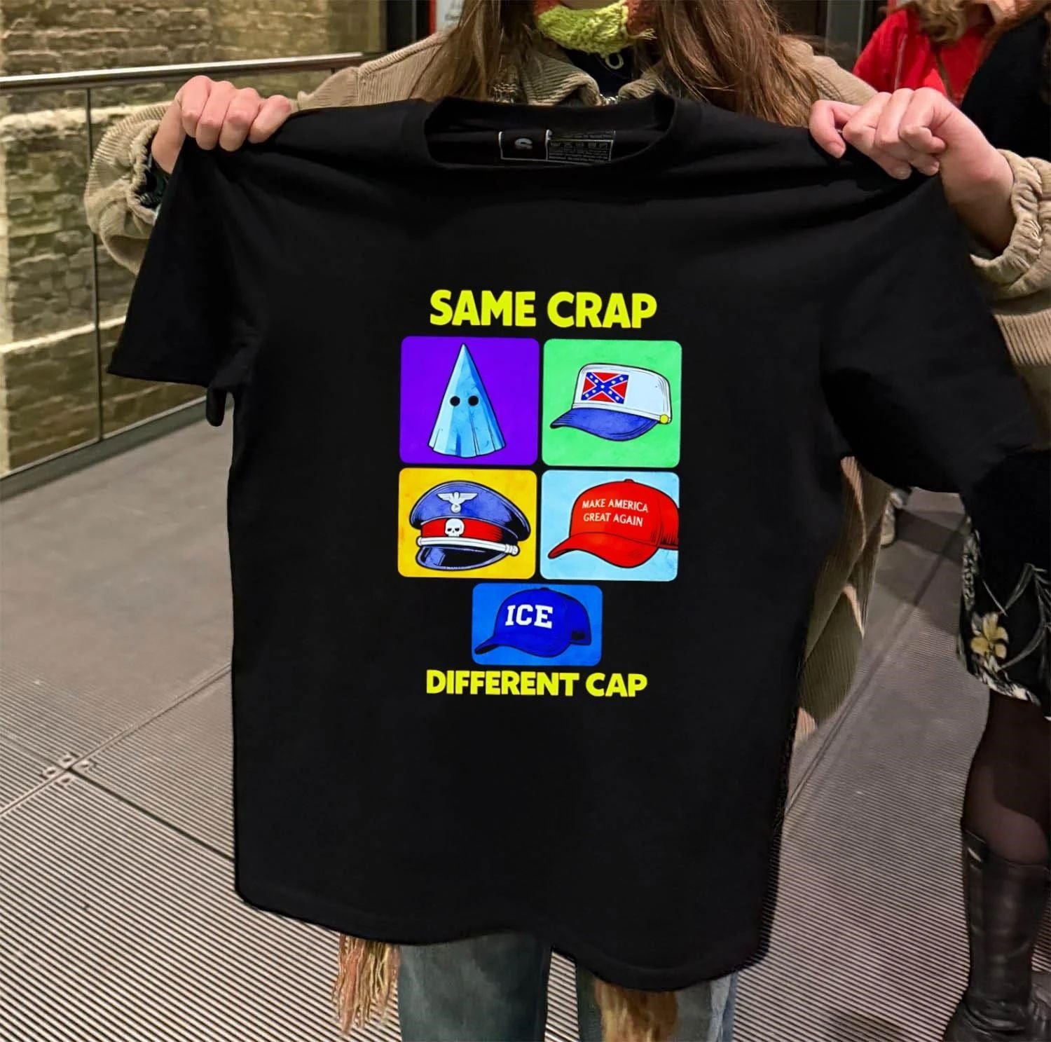 Same Crap Different Cap Political Protest Graphic shirt