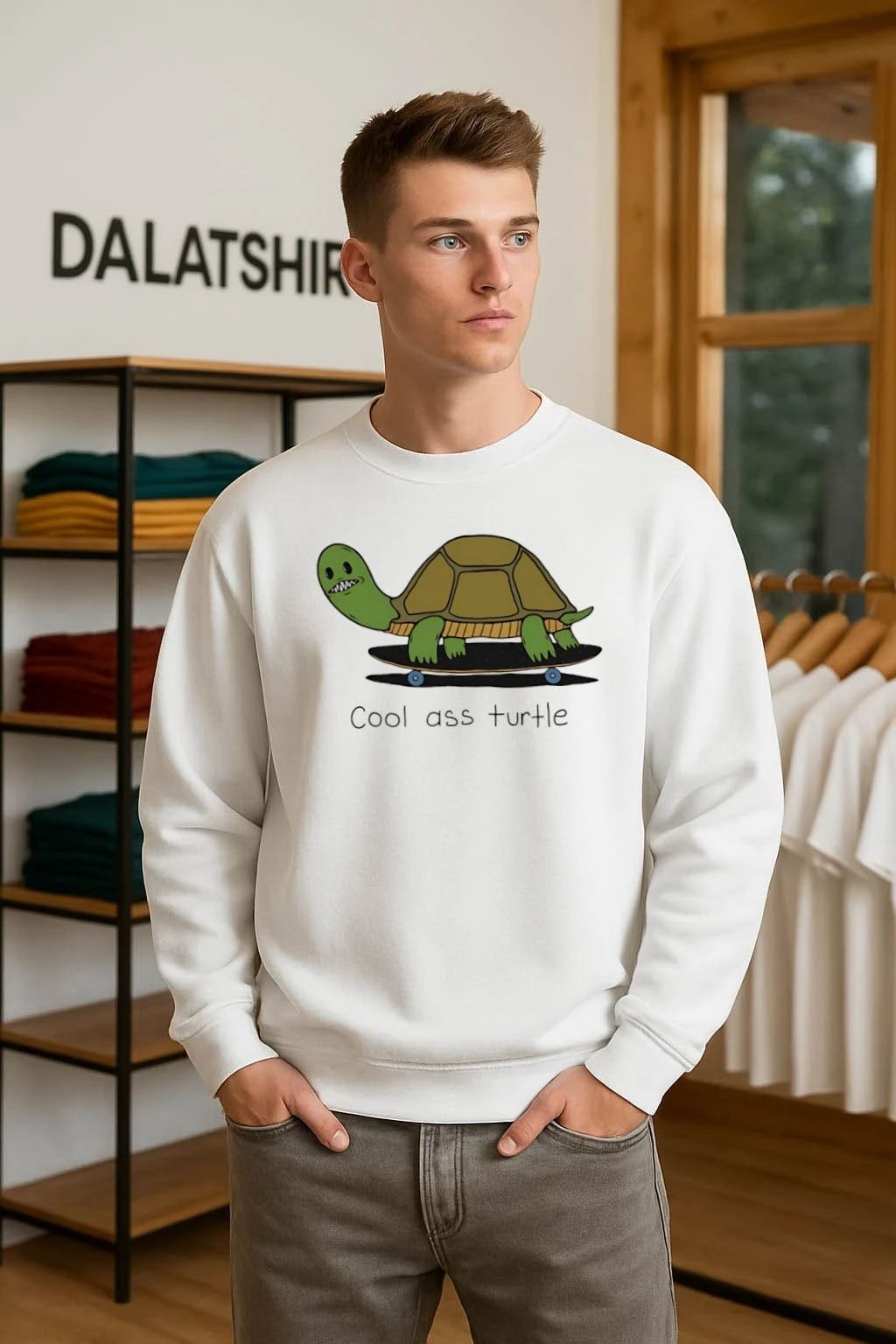 Cool Ass Turtle On Skateboard shirt