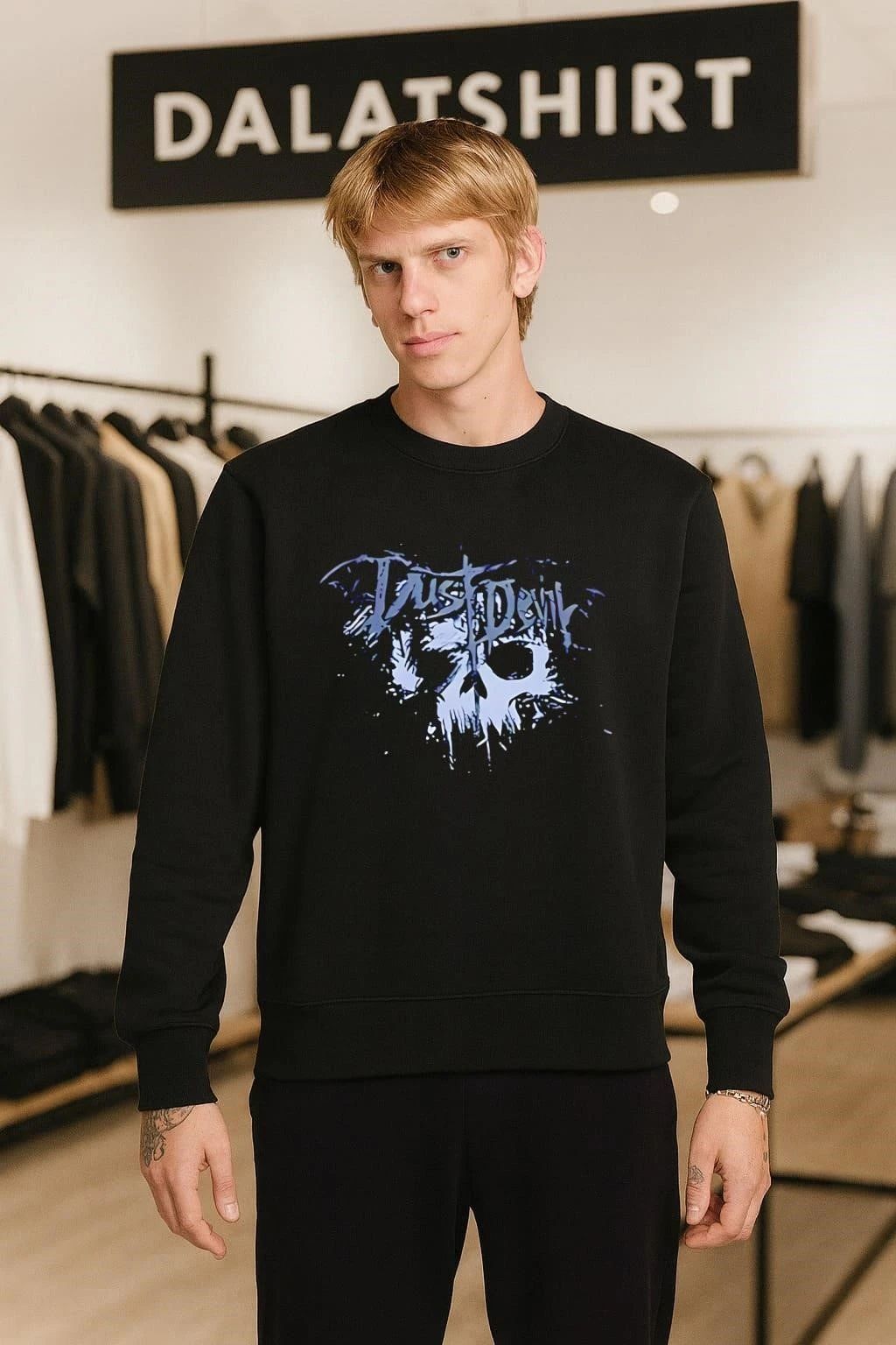 Trust Devil Skull Distressed Heavy Metal shirt