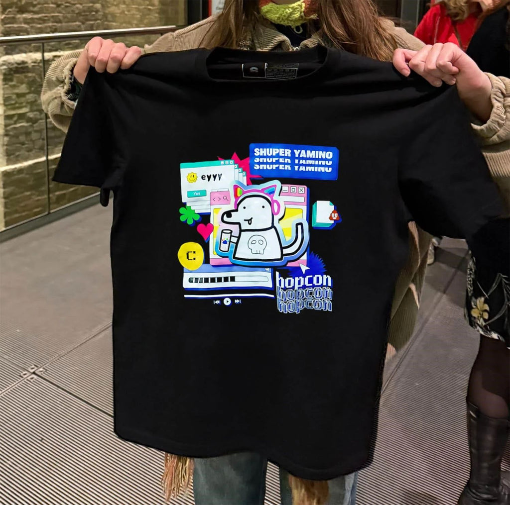 Shuper Yamino Dog Character Hopcon Internet Browser Pop Culture shirt