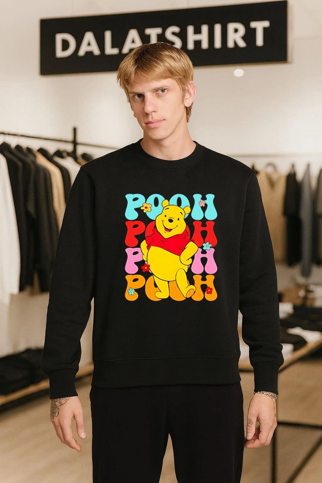 Pooh repeat cartoon cute shirt