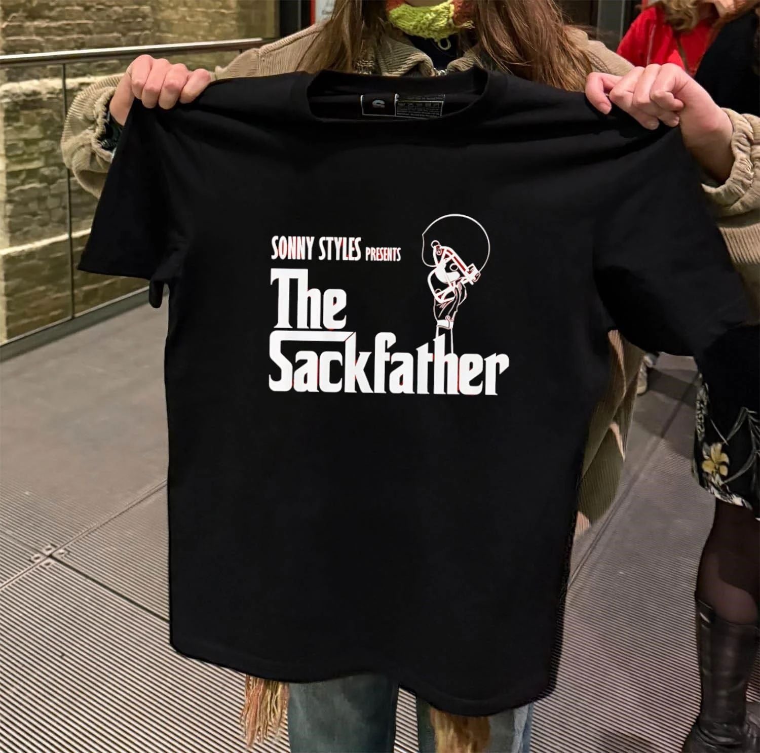 Sonny Styles Presents The Sackfather Football Helmet shirt