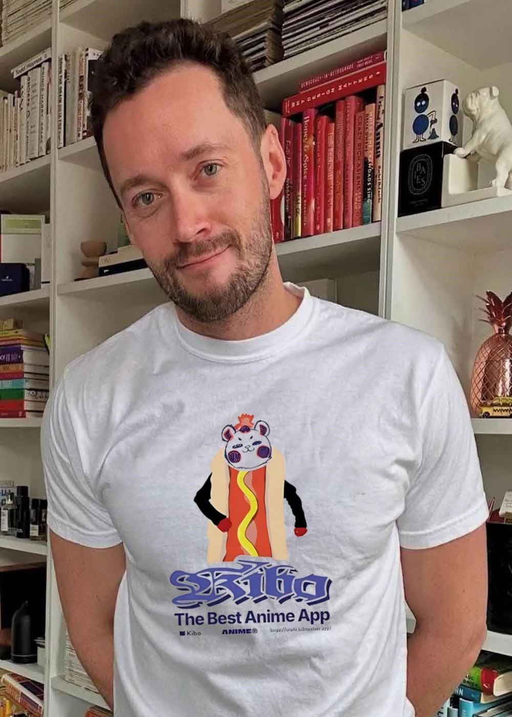 Kibo Anime App Hot Dog Mascot the Best Anime App Slogan Shirt