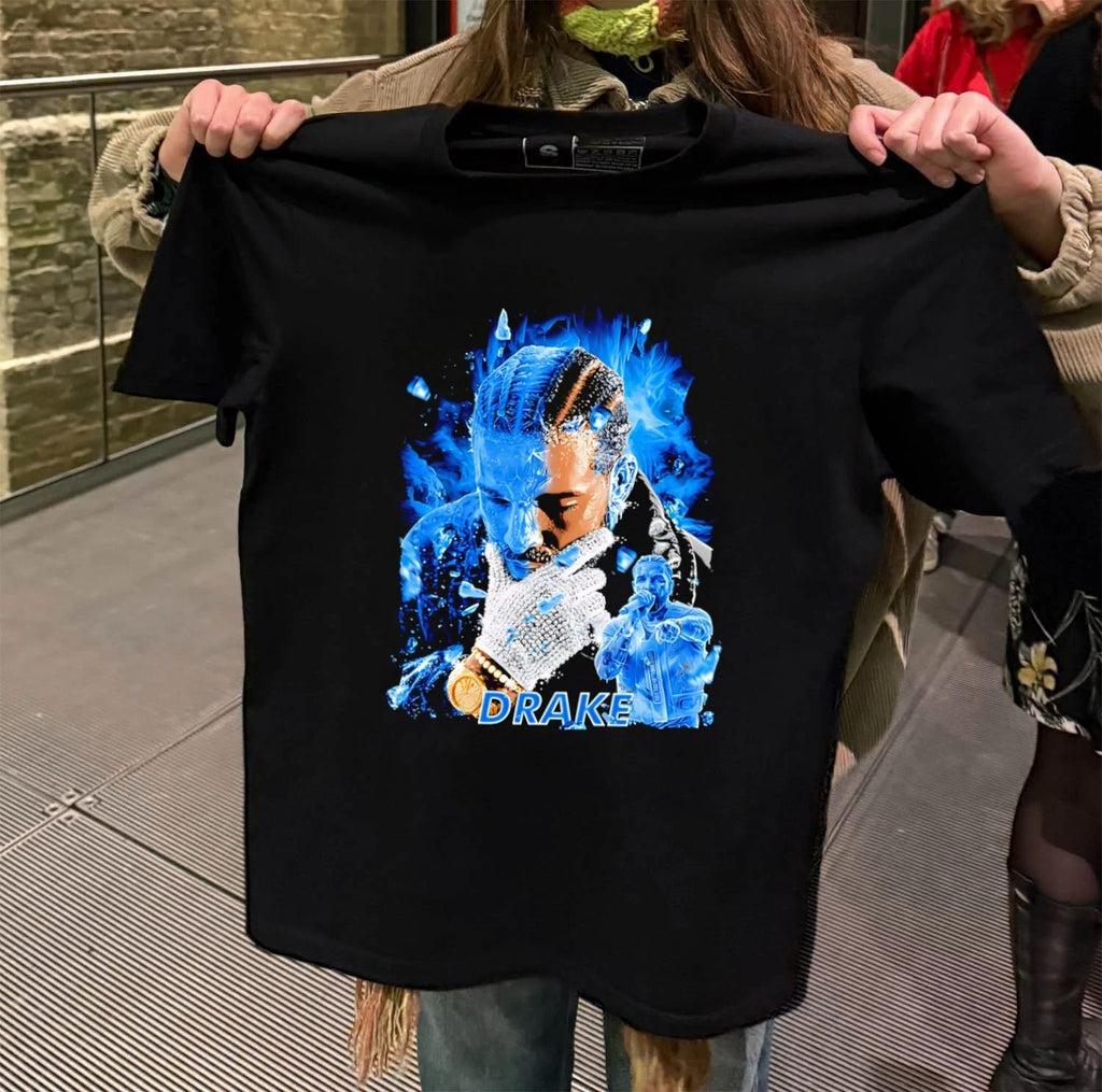 Ice Blue Drake Graphic Rap shirt