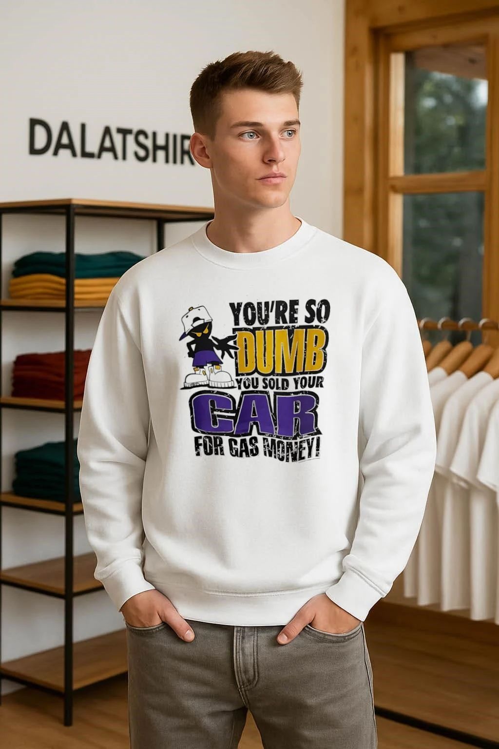 You’re so dumb you sold your car for gas money shirt
