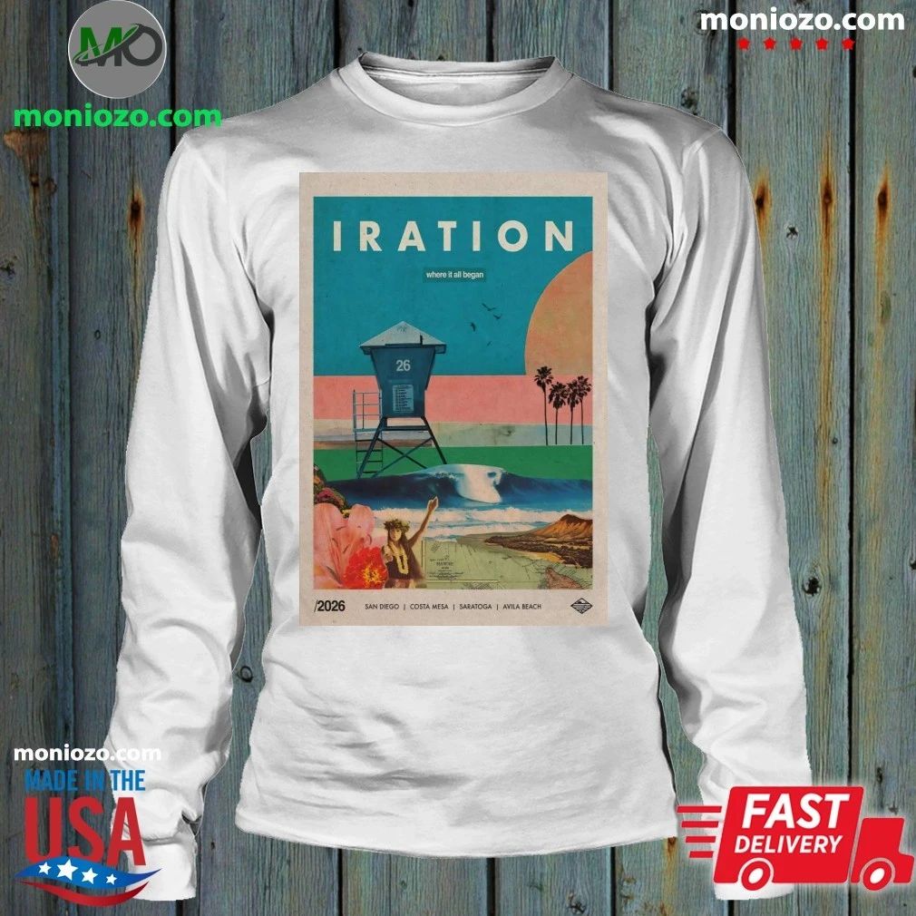 Original Iration Tour 2026 6 25 San Diego, 6 26 Costa Mesa, 6 27 Saratoga, 6 28 Avila Beach Poster Shirt