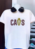 CAVS Basketball Gold Glitter Trophy Net shirt