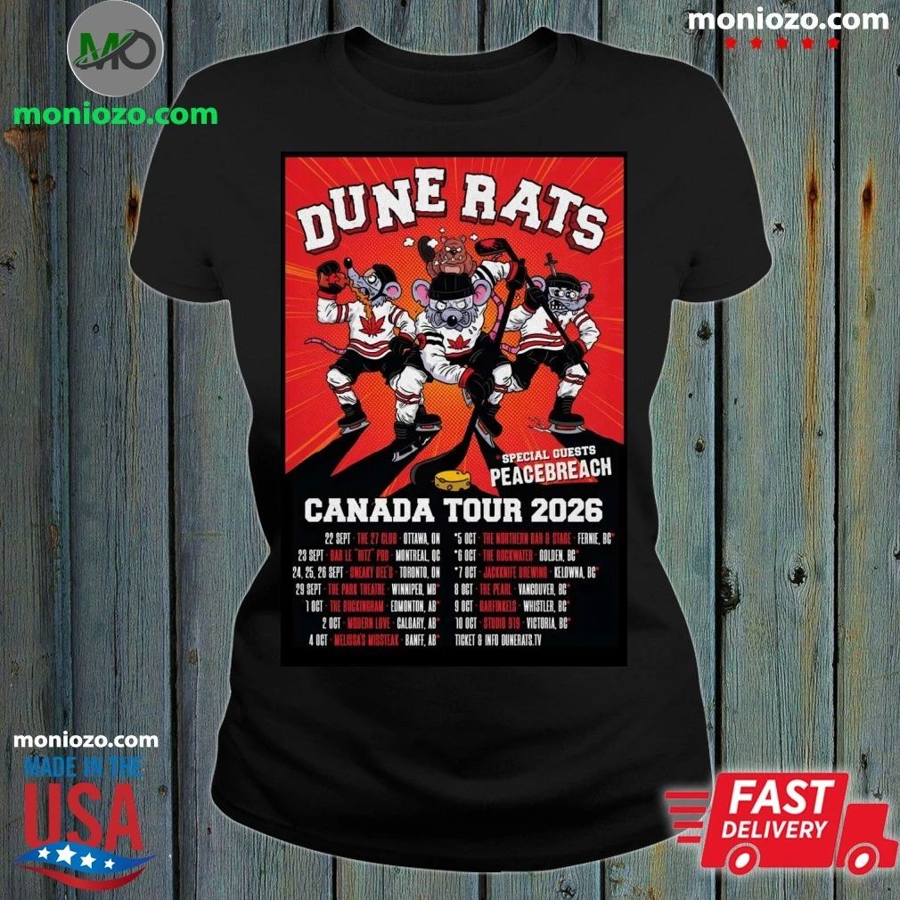 Original Dune Rats 2026 Canada Tour Poster Shirt