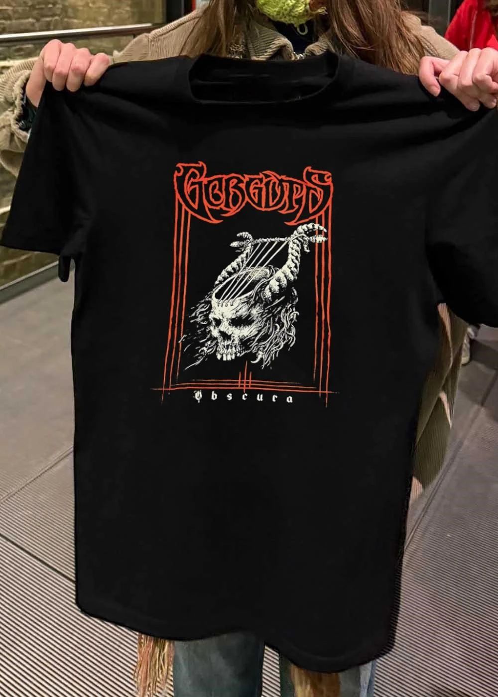 Gorguts Obscura Album Skull Lyre T-Shirt