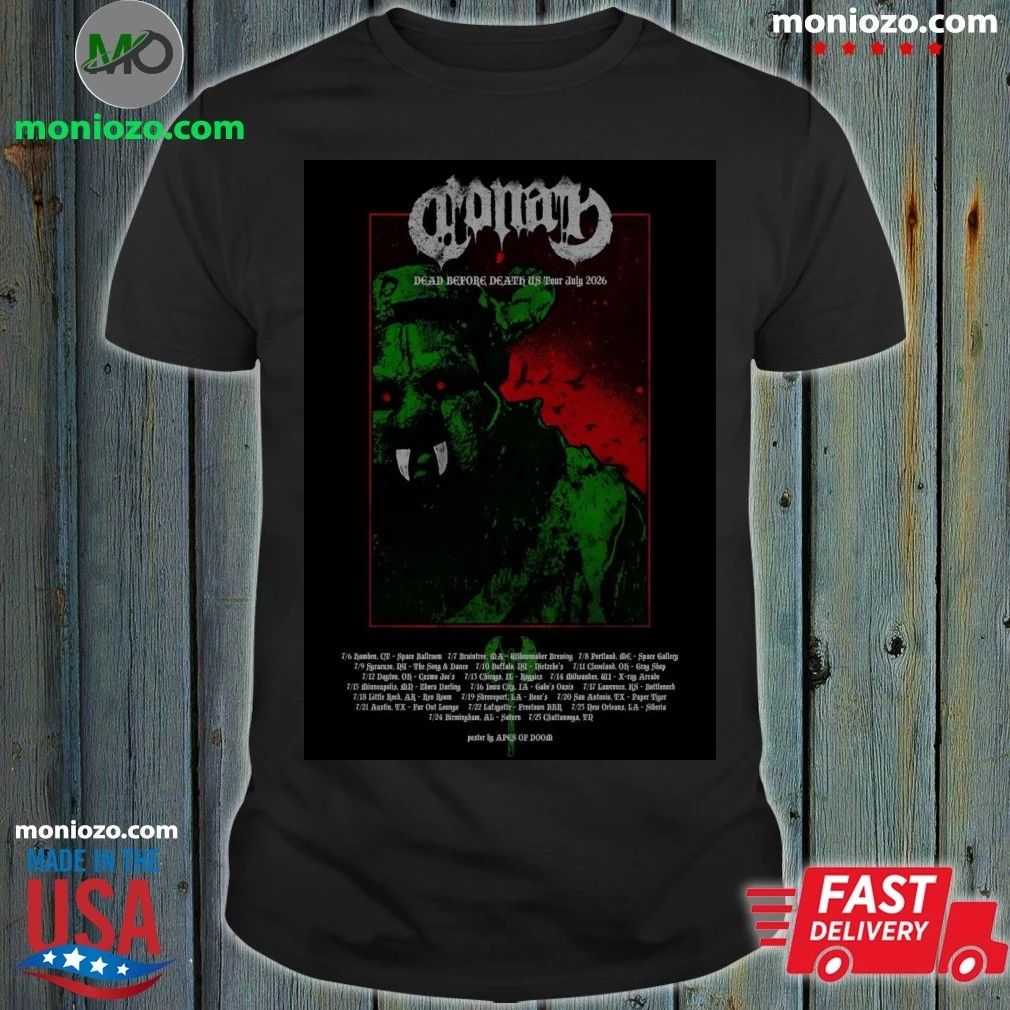 Conan US Dead Before Death July 2026 Tour Poster Shirt