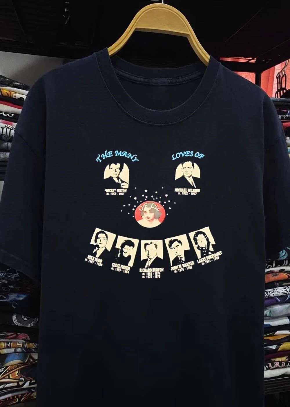 The Many Loves Of Liz Elizabeth Taylor Husbands T-Shirt
