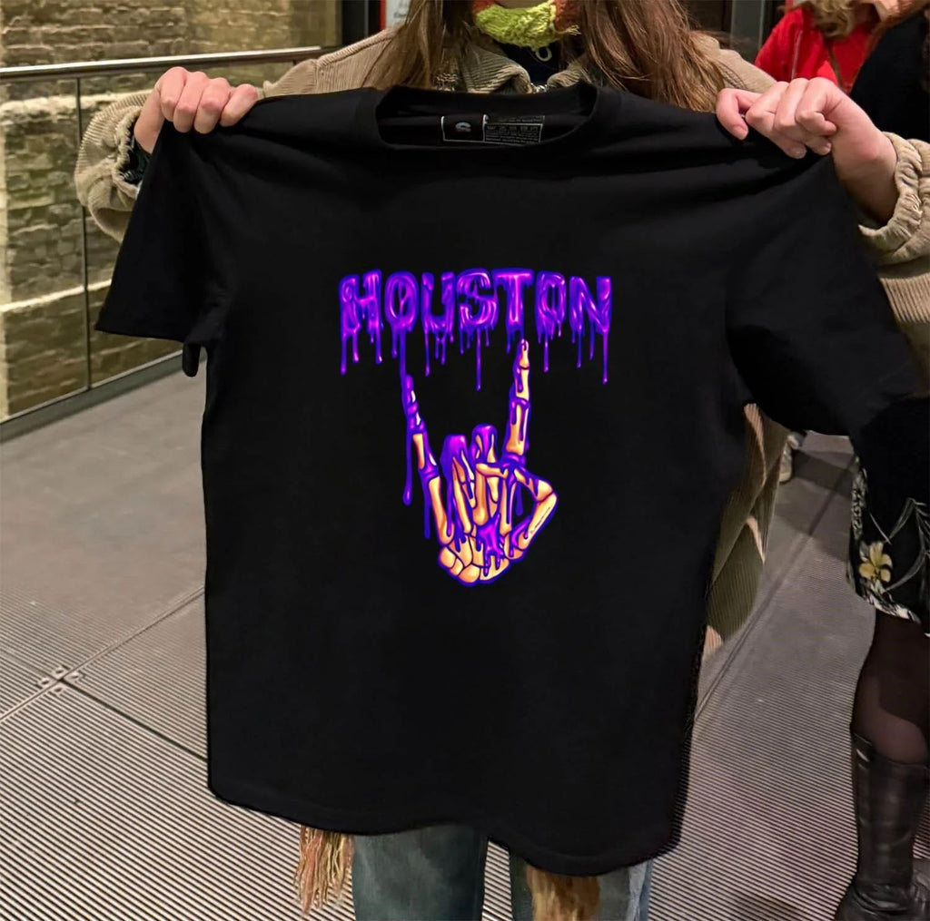 Houston Drip 2026 skeleton hand shirt