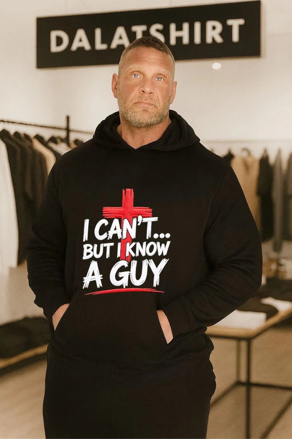 I can’t but I know a guy red cross embroidery shirt