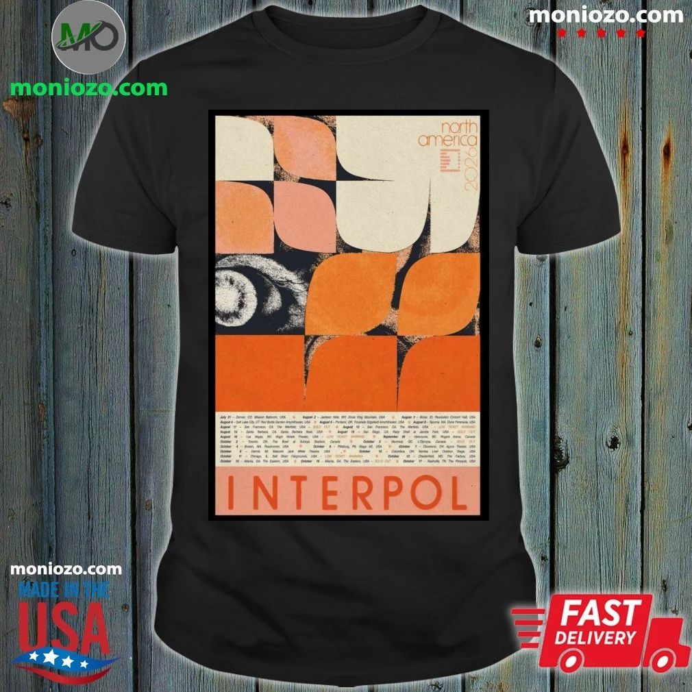 Original Interpol North America Tour 2026 Poster Shirt