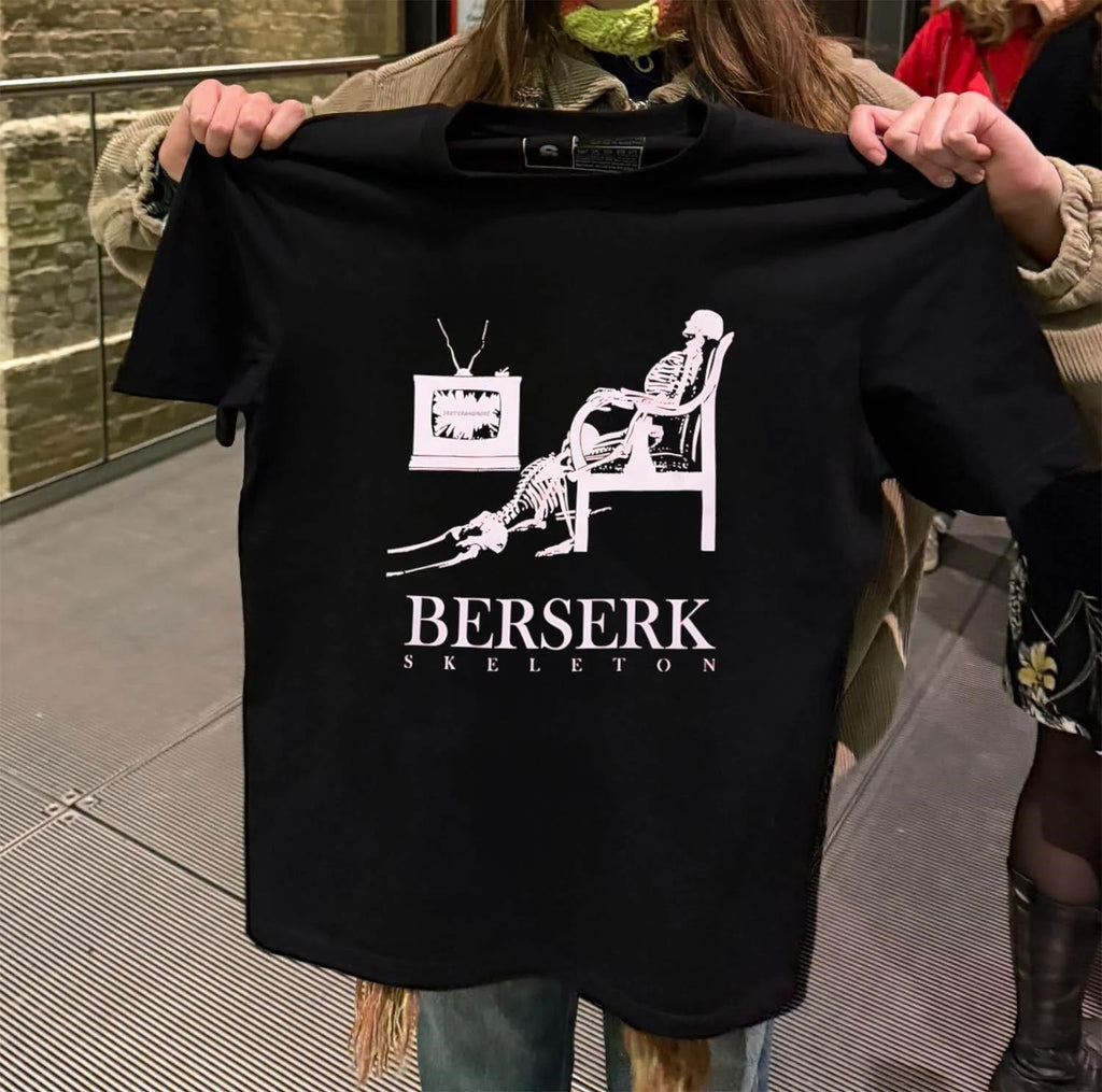 Berserk Skeleton Watching TV Skeleton shirt