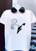 The kid pee on Israel shirt
