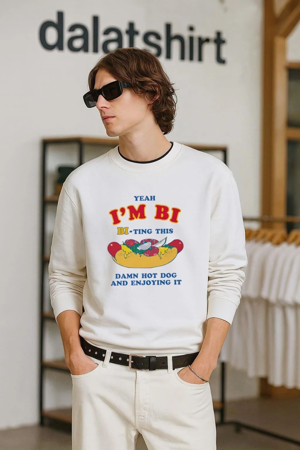 Yeah I’m Bi Bi-ting This Damn Hot Dog And Enjoying It shirt