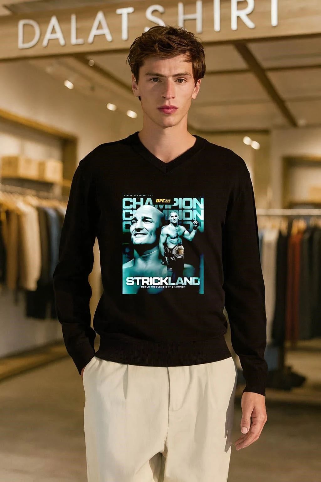 Sean Strickland 2026 World Middleweight Champion UFC 328 shirt