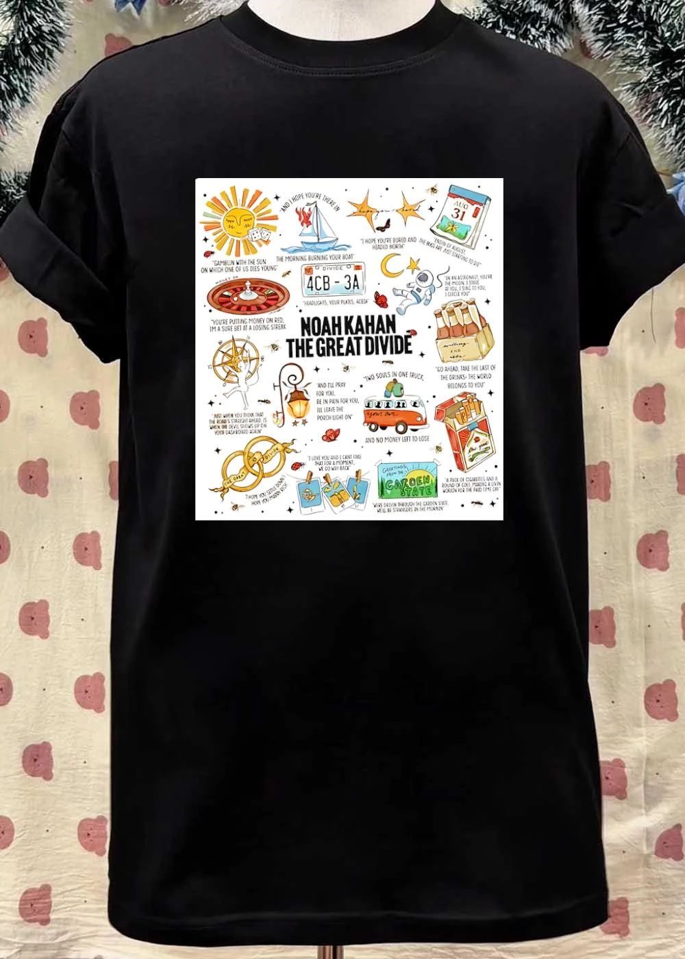 Noah Kahan The Great Divide Garden State Lyric Doodle shirt