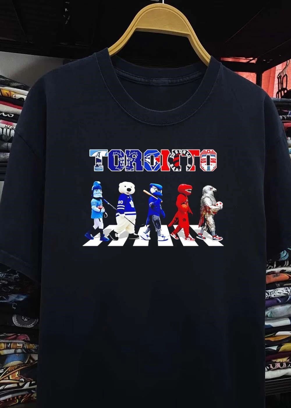 Toronto Pro Sports Teams Logos Mascots Abbey Road T-Shirt