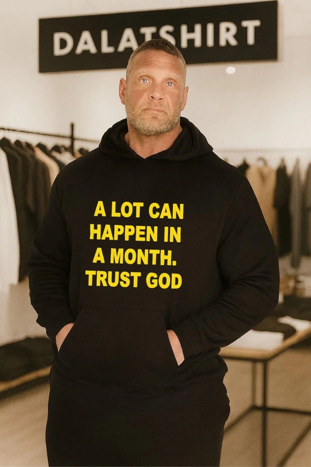 A lot can happen in a month trust god shirt