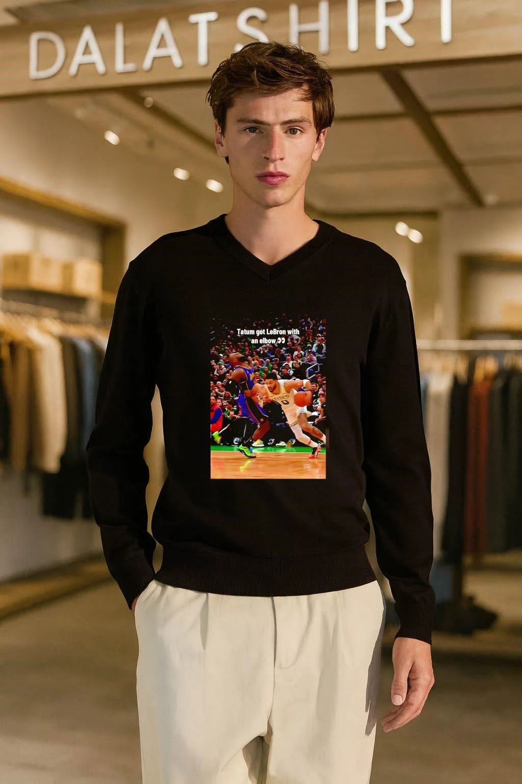 Tatum got LeBron with an elbow shirt
