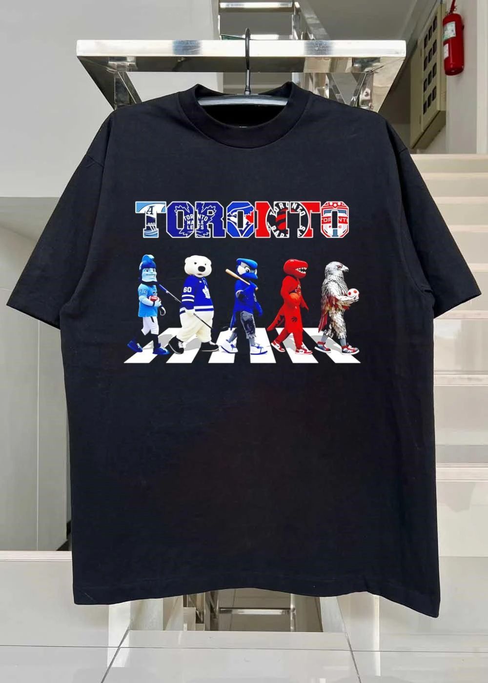 Toronto Pro Sports Teams Logos Mascots Abbey Road T-Shirt